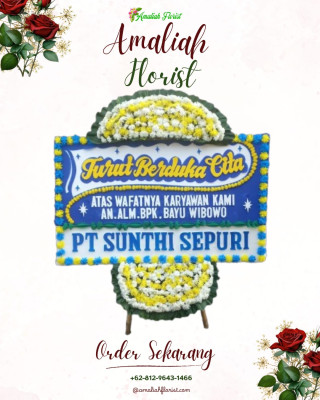Papan Bunga Duka di Woloan Satu Utara